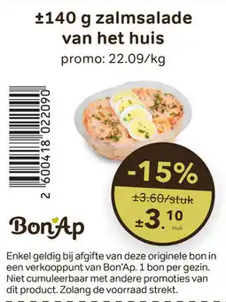 Bon Ap Zalmsalade van het huis aanbieding