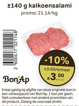 Bon Ap Kalkoensalami aanbieding