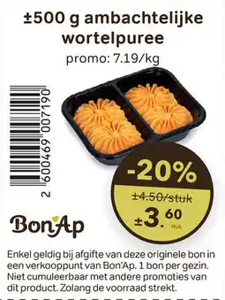Bon Ap Ambachtelijke wortelpuree aanbieding