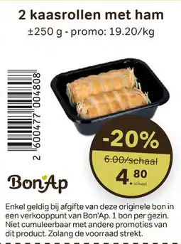 Bon Ap 2 kaasrollen met ham aanbieding
