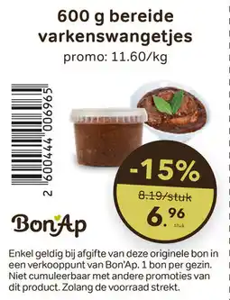 Bon Ap Bereide varkenswangetjes aanbieding