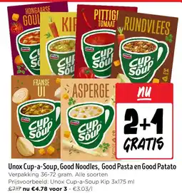 Jumbo Unox Cup-a-Soup, Good Noodles, Good Pasta en Good Patato aanbieding