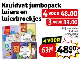 Kruidvat Kruidvat jumbopack luiers en luierbroekjes aanbieding