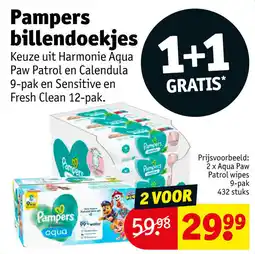 Kruidvat Pampers billendoekjes aanbieding