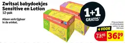Kruidvat Zwitsal babydoekjes Sensitive en Lotion aanbieding
