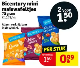 Kruidvat Bicentury mini maiswafeltjes aanbieding