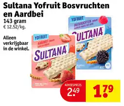 Kruidvat Sultana Yofruit Bosvruchten en Aardbei aanbieding