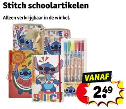 Kruidvat Stitch schoolartikelen aanbieding