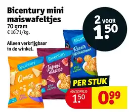 Kruidvat Bicentury mini maiswafeltjes aanbieding