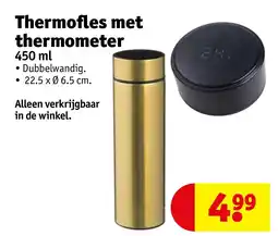 Kruidvat Thermofles met thermometer aanbieding