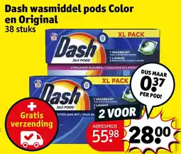 Kruidvat Dash wasmiddel pods Color en Original aanbieding