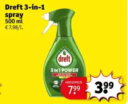 Kruidvat Dreft 3-in-1 spray aanbieding