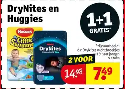 Kruidvat DryNites en Huggies aanbieding
