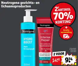 Kruidvat Neutrogena gezichts- en lichaamsproducten aanbieding