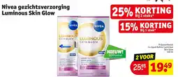 Kruidvat Nivea gezichtsverzorging Luminous Skin Glow aanbieding
