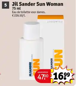 Kruidvat Jil Sander Sun Woman aanbieding