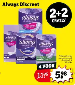 Kruidvat Always Discreet aanbieding