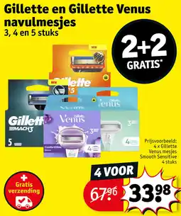 Kruidvat Gillette en Gillette Venus navulmesjes aanbieding