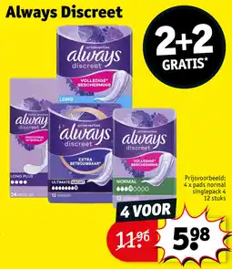 Kruidvat Always Discreet aanbieding