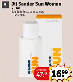 Kruidvat Jil Sander Sun Woman aanbieding