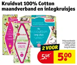 Kruidvat Kruidvat 100% Cotton maandverband en inlegkruisjes aanbieding