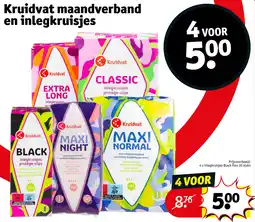 Kruidvat Kruidvat maandverband en inlegkruisjes aanbieding