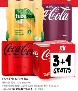 Jumbo Coca Cola & Fuze Tea aanbieding