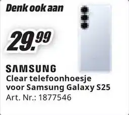 MediaMarkt Samsung Clear telefoonhoesje voor Samsung Galaxy S25 aanbieding
