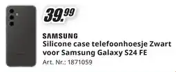 MediaMarkt Samsung Silicone case telefoonhoesje Zwart voor Samsung Galaxy S24 FE aanbieding