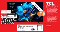 MediaMarkt TCL 65T69C (2025) QLED 4K Google TV aanbieding