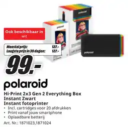 MediaMarkt Polaroid Hi-Print 2x3 Gen 2 Everything Box Instant Zwart Instant fotoprinter aanbieding