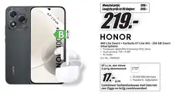 MediaMarkt Honor 400 Lite Zwart + Earbuds X7 Lite Wit - 256 GB Zwart Smartphone aanbieding