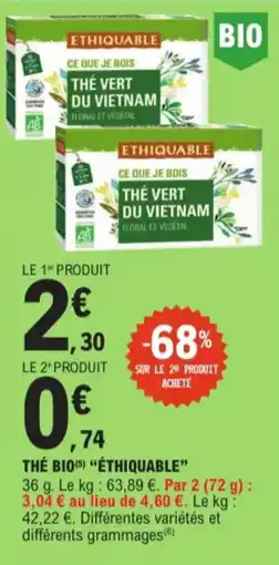 E.Leclerc Ethiquable the bio aanbieding