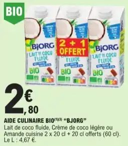 E.Leclerc Bjorg aide culinaire bio aanbieding