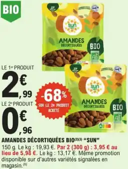 E.Leclerc Amandes decortiquees bio sun aanbieding