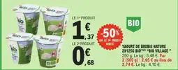 E.Leclerc Bio village yaourt de brebis nature bio aanbieding