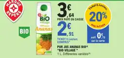 E.Leclerc Bio village pur jus ananas bio aanbieding