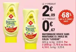 E.Leclerc Lesieur mayonnaise douce sans moutarde à l'huile de colza aanbieding