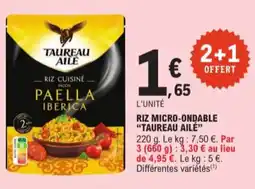 E.Leclerc Taureau ailé riz micro-ondable aanbieding
