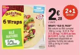 E.Leclerc Old el paso wraps aanbieding