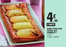 E.Leclerc Bande feuilletée sucrée aux pommes aanbieding