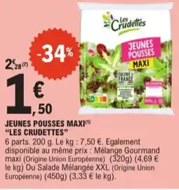 E.Leclerc Les crudettes jeunes pousses maxi aanbieding