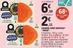E.Leclerc Mowi saumon fumé norvège aanbieding