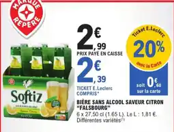 E.Leclerc Falsbourg bière sans alcool saveur citron aanbieding