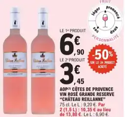 E.Leclerc Château reillanne aop côtes de provence vin rosé grande reserve aanbieding