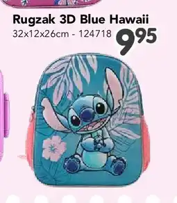 Happyland Rugzak 3D Blue Hawaii 32x12x26cm aanbieding