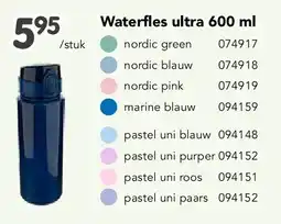Happyland Waterfles ultra 600 ml nordic green aanbieding