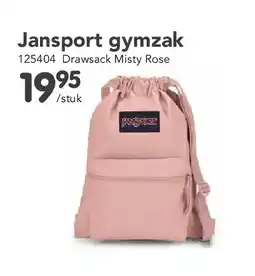 Happyland Jansport gymzak Drawsack Misty Rose aanbieding