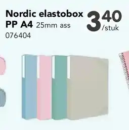 Happyland Nordic elastobox PP A4 25mm ass aanbieding