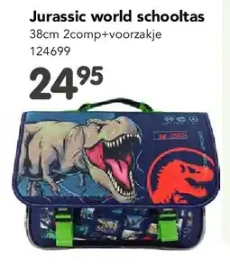 Happyland Jurassic world schooltas 38cm 2comp+voorzakje aanbieding